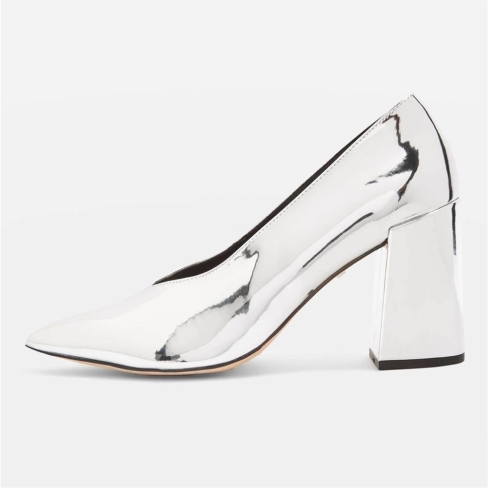 NWT Topshop Gretal Metallic Pump